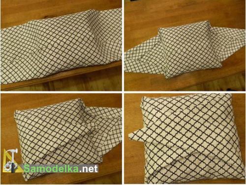 наволочка без швов - сворачиваем ткань