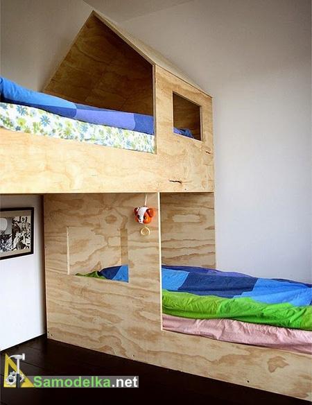 двухэтажная кровать домик из фанеры двухэтажная кровать домик из фанеры