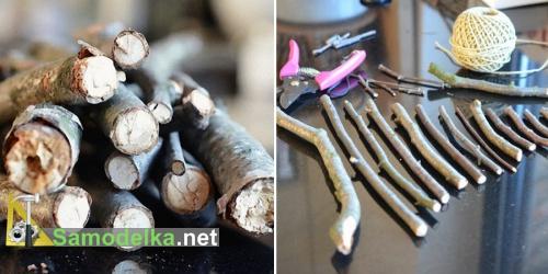 ветки - заготовки для настенной елки ветки - заготовки для настенной елки