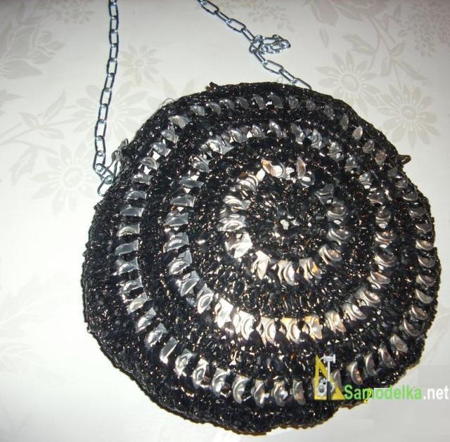 самодельная сумочка вариант круглой со звездой по центр