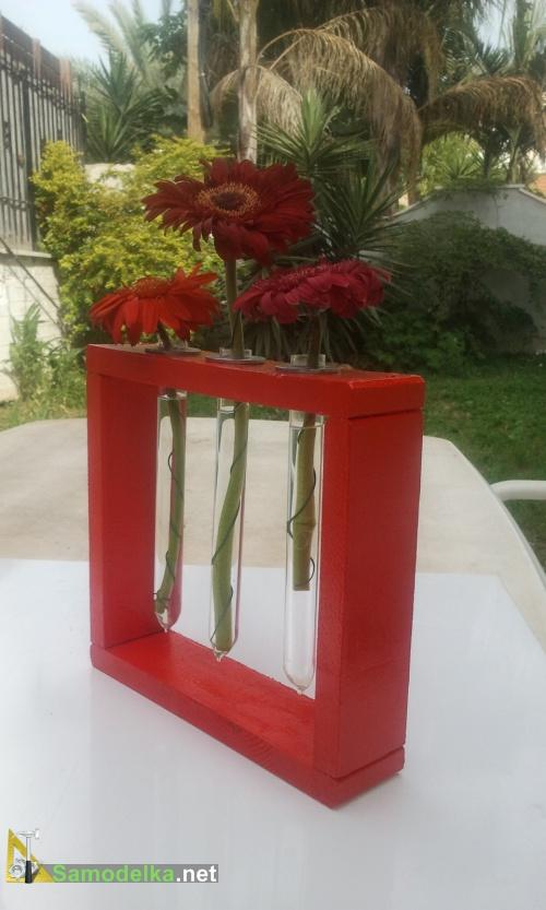 вазы из пробирок