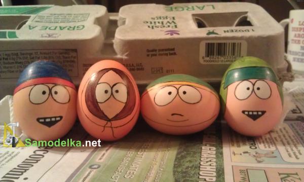 Раскрашиваем яица под героев мультика South park