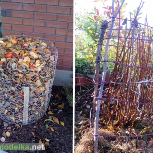 2 простых примера укрытия гортензии по сухой схеме